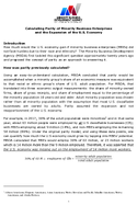 Calculating Parity of Minority Business Enterprises and the Expansion of the US Economy
